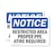 Signmission Restricted Area Proper O.R. Attire Required OSHA Notice Sign, Plastic, 10in W x 7in L, 2PK OS-2PACK-NS-P-710-L-18084 - alternate 1